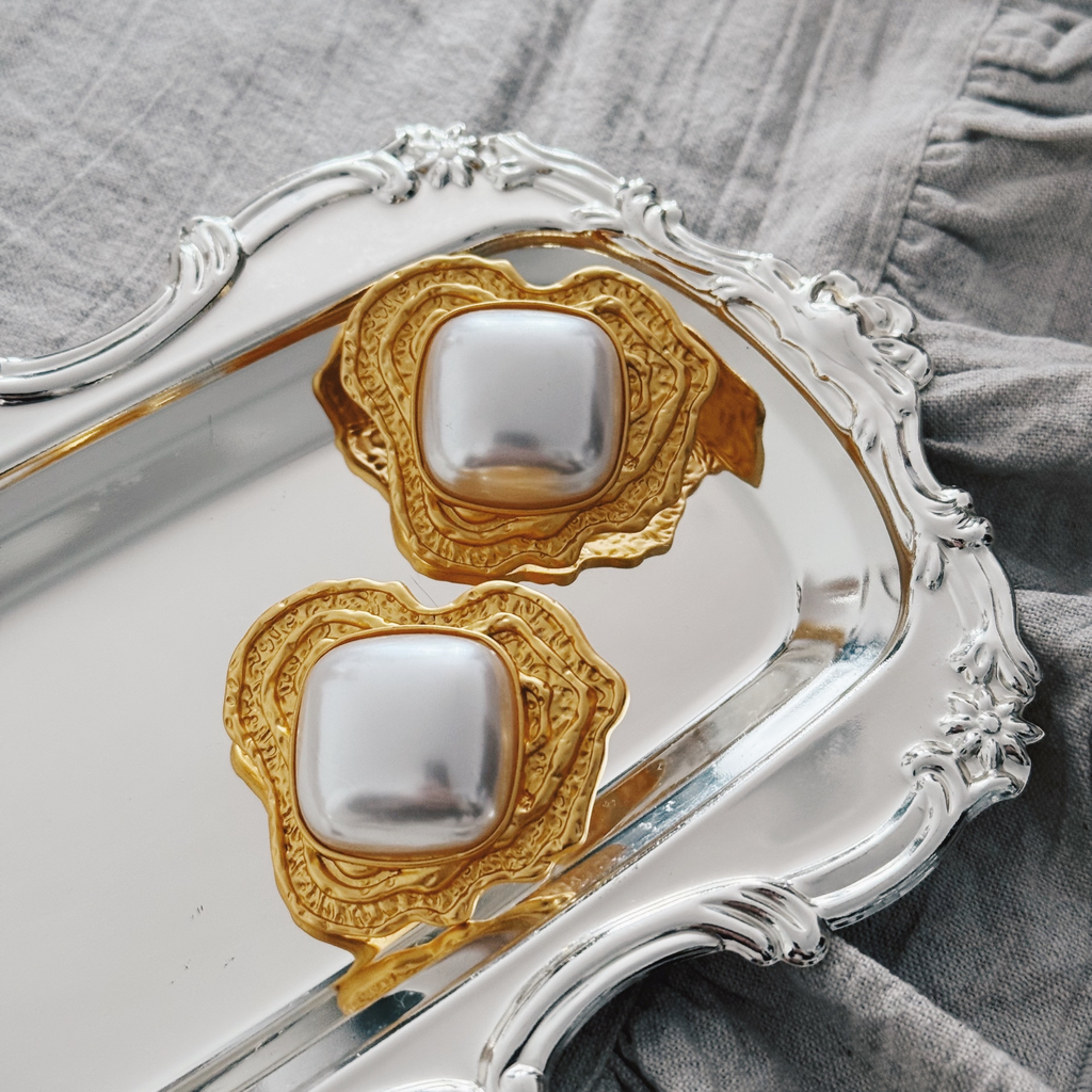 Серьги “Golden mother of pearl”