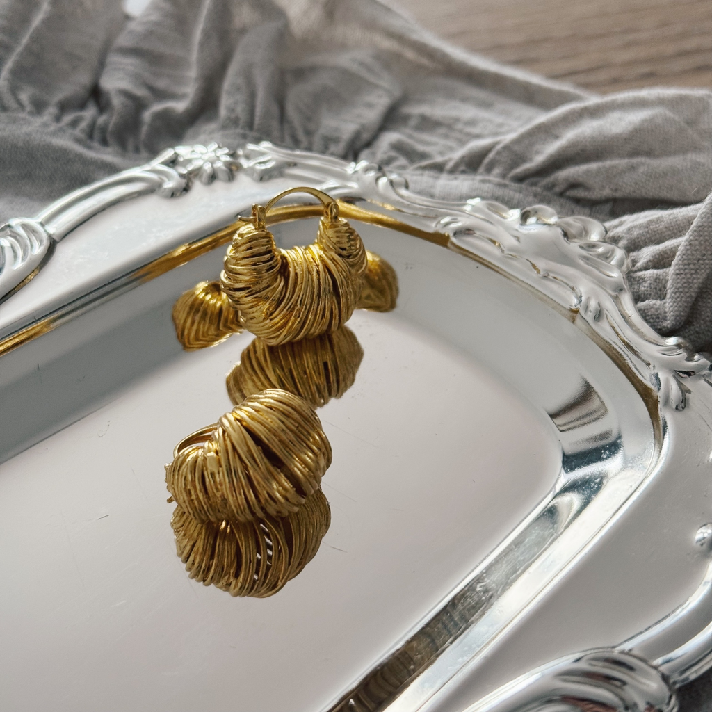 Серьги «Спутанные текстуры»