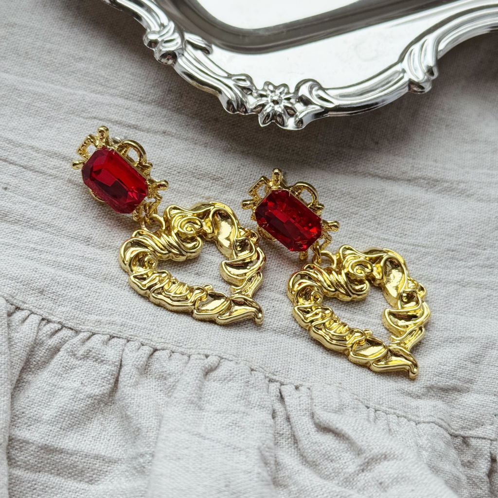 Серьги «Рубиновая искра»