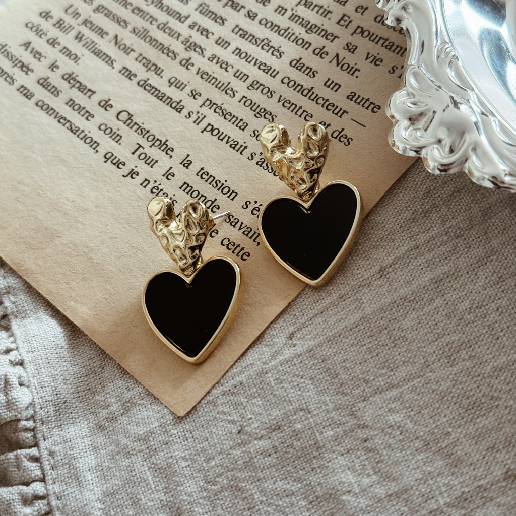 Серьги “Ace of black hearts”