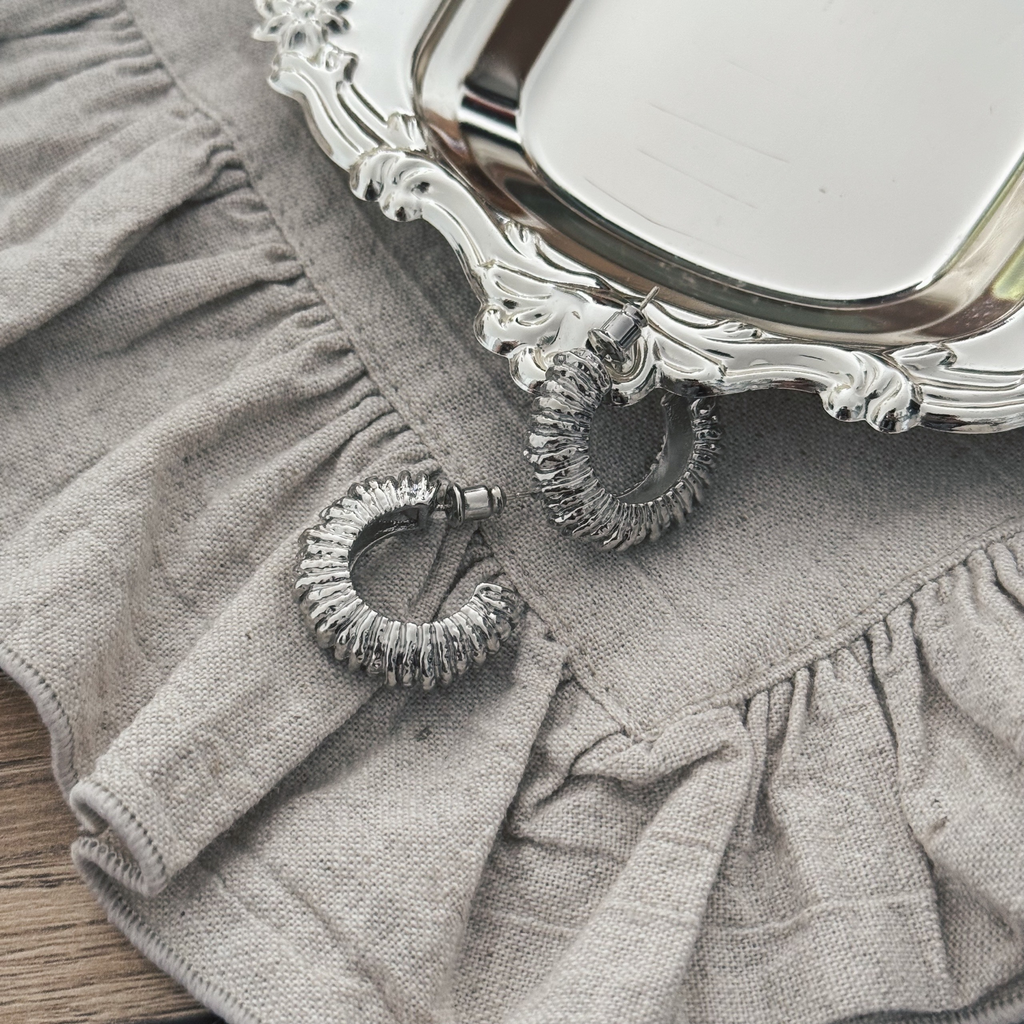 Серьги «Серебристая рябь»