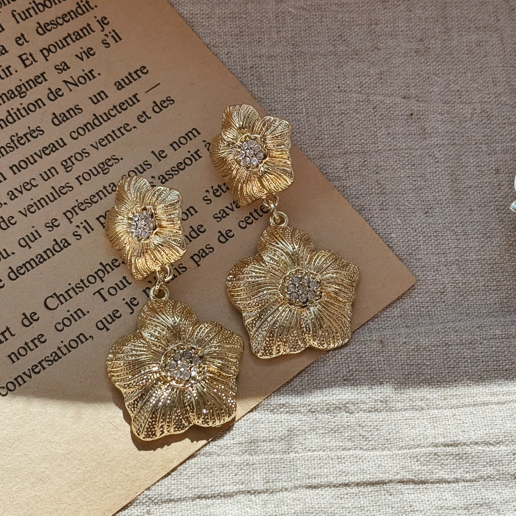 Серьги «Цветок из башни»