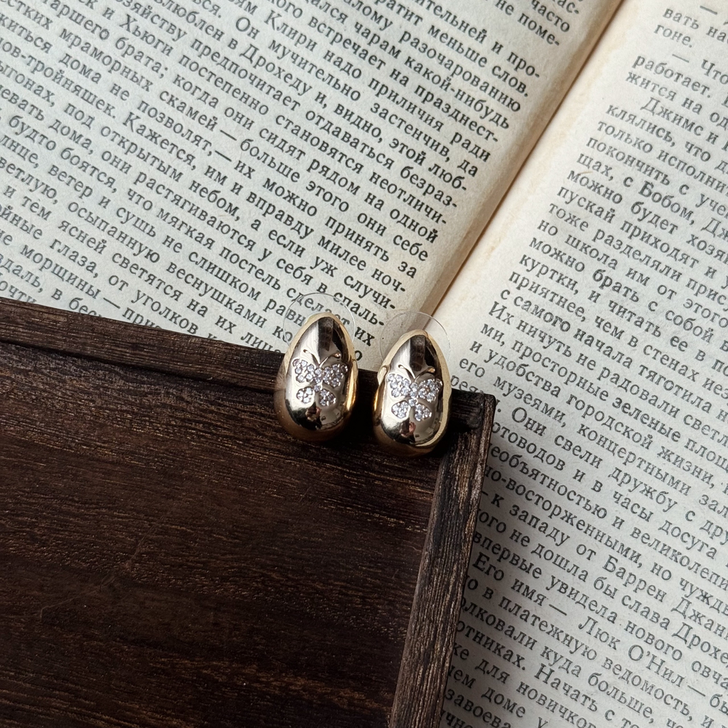 Серьги “Diamond butterflies”