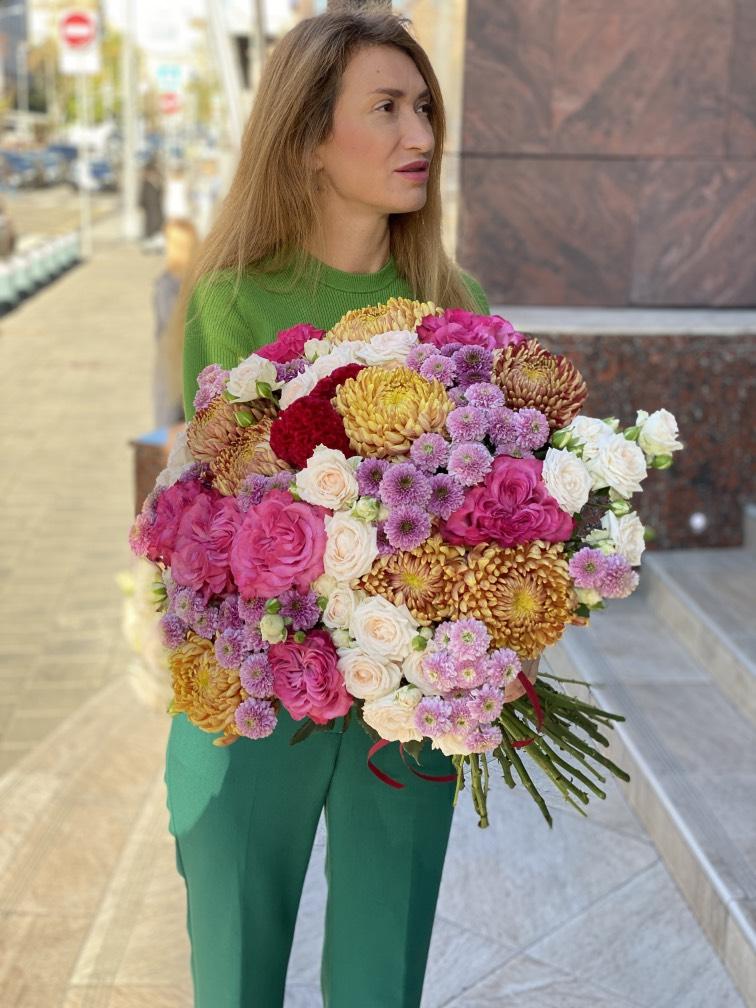 Букет бело-розовый №020