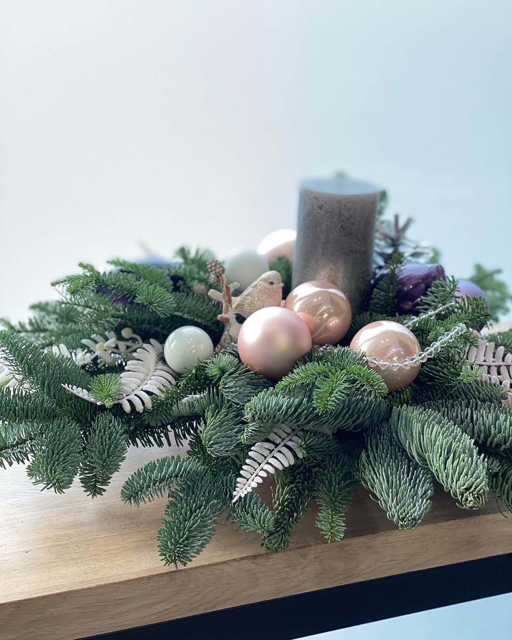 Композиция со свечой на обеденный стол № 496