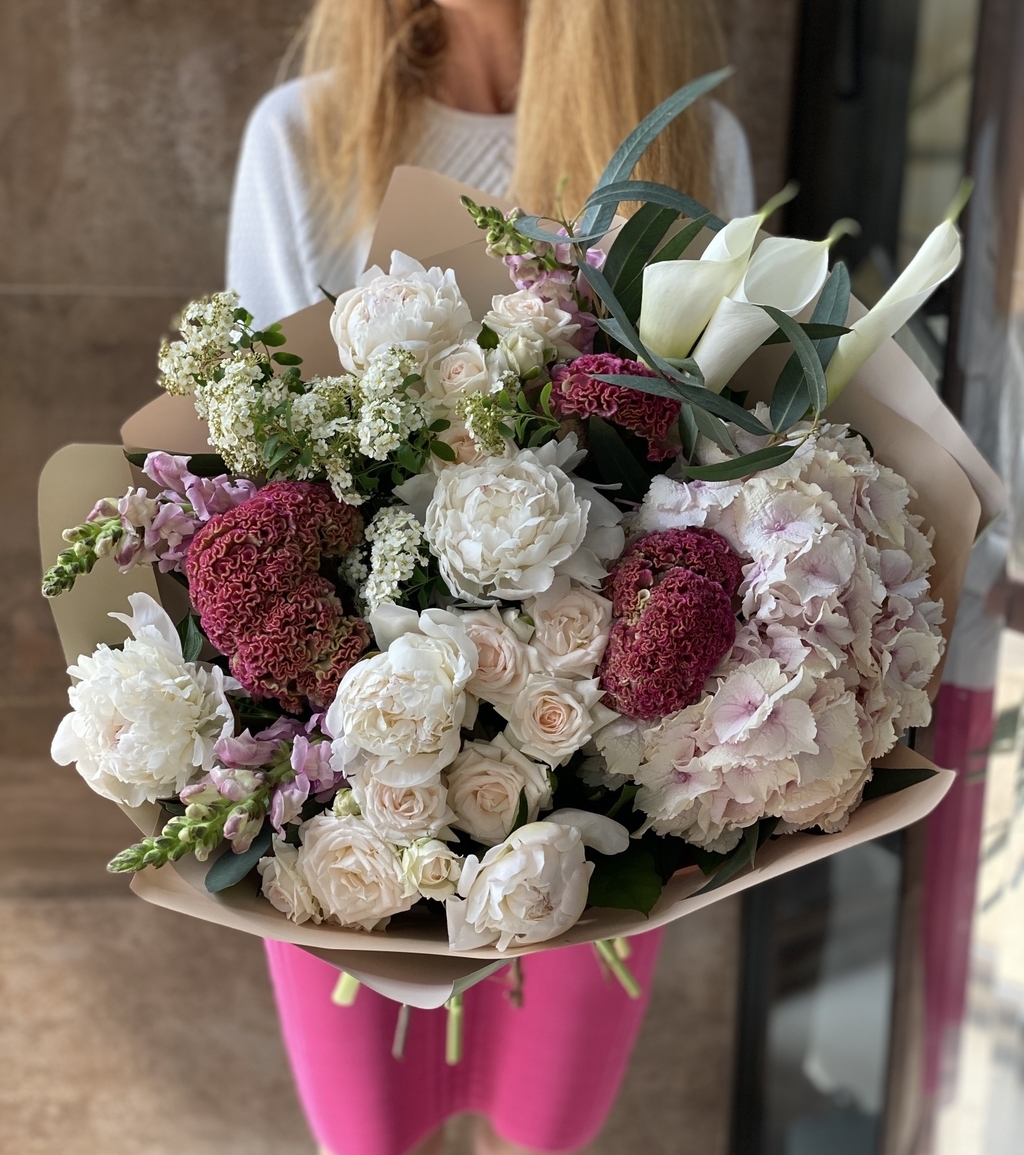 Пионы с каллой №635