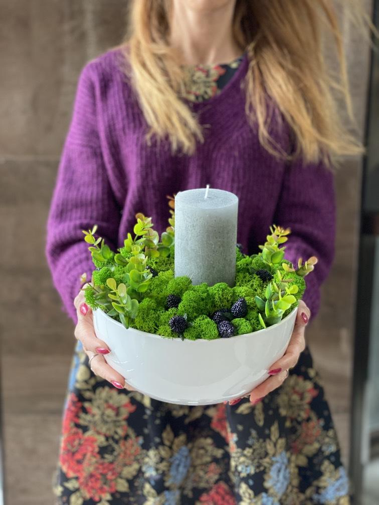 Композиция со свечой №819