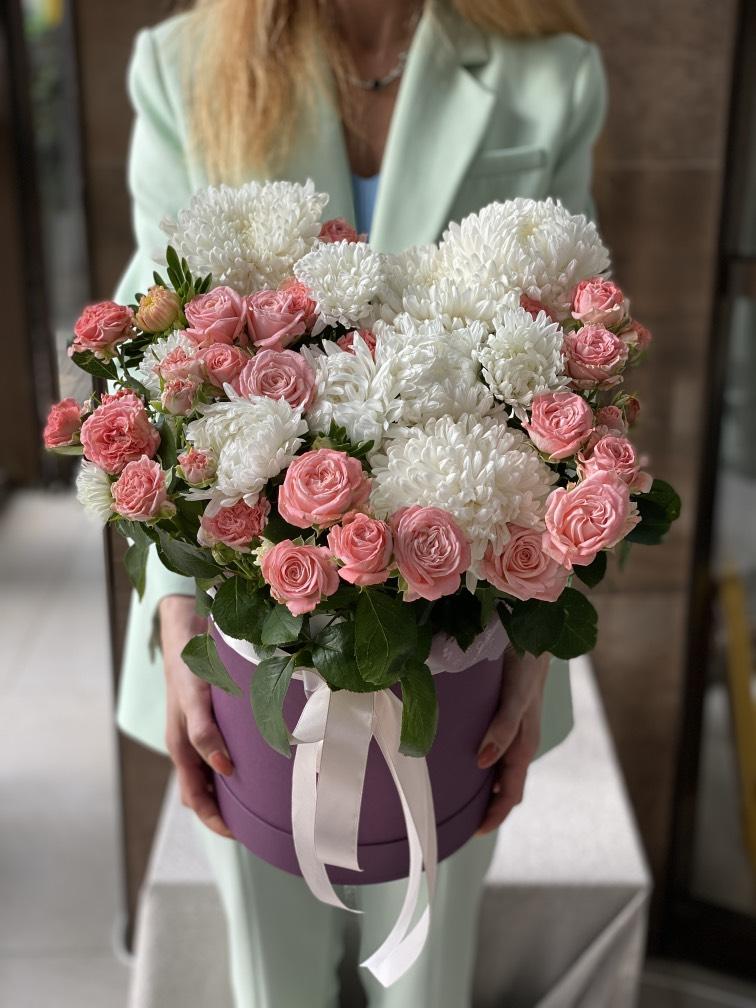 Розы с хризантемой №952