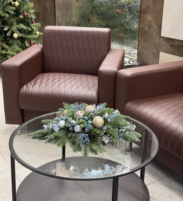 НГ композиция Синий иней 40*25 см №1264