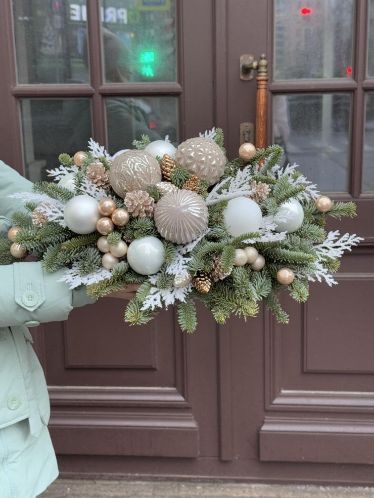 НГ композиция Белые шары №1286