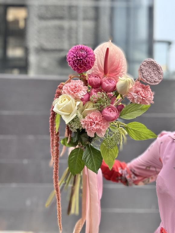 Букет невесты изысканный Розовый №1312