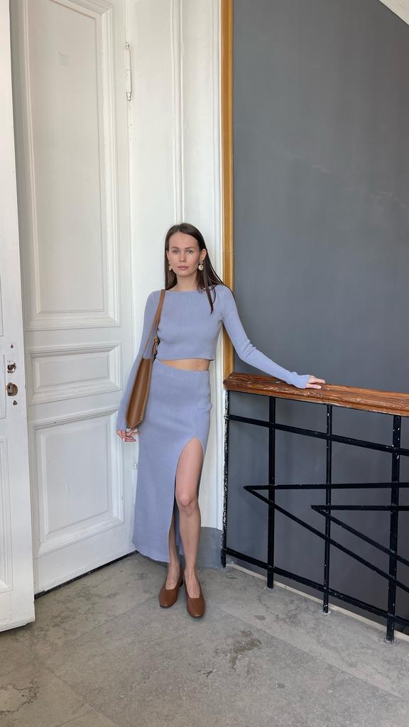 Топ из хлопка Divine серый, ONE SIZE