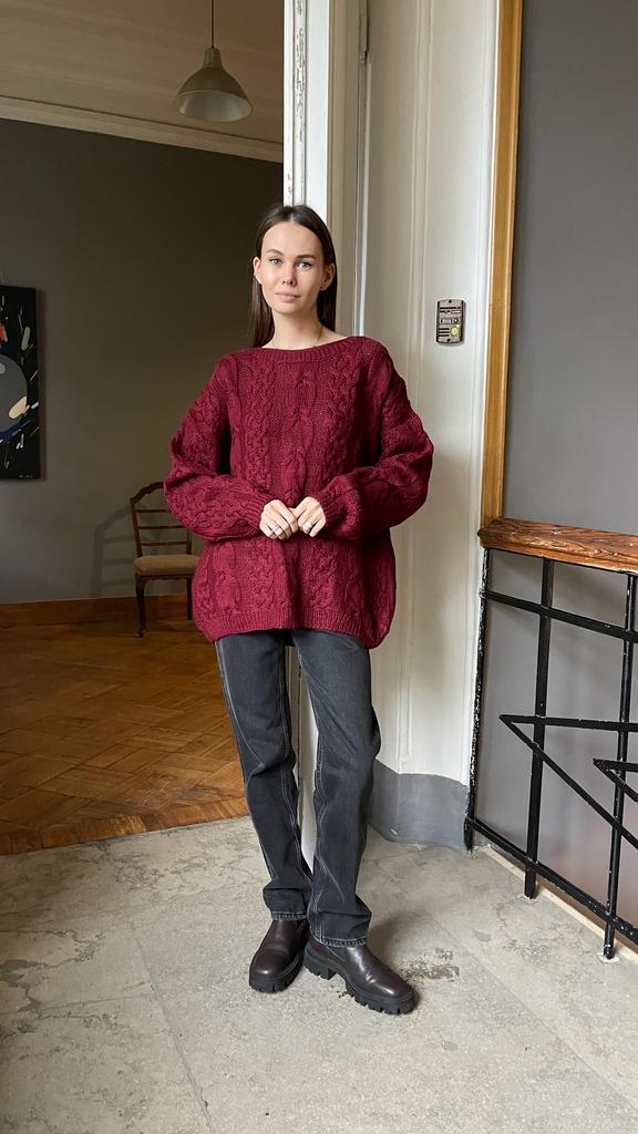 Бордовый джемпер Atlandia, L