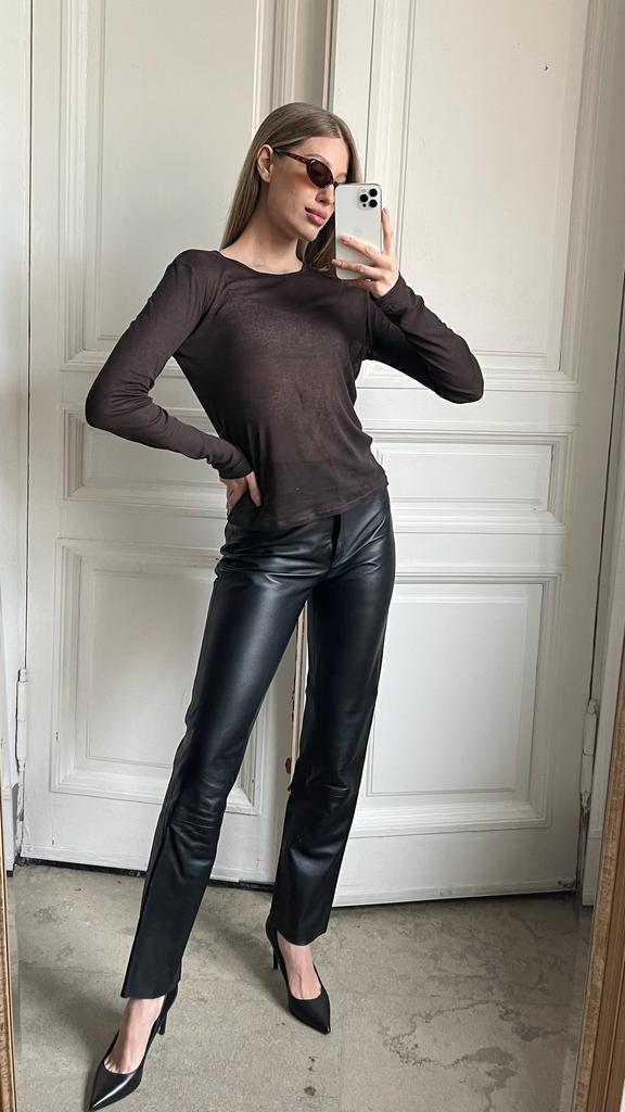 Топ Massimo Dutti коричневый, S