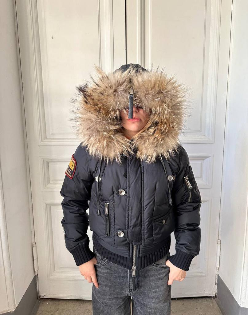 Куртка-бомбер в черном цвете Dsquared2