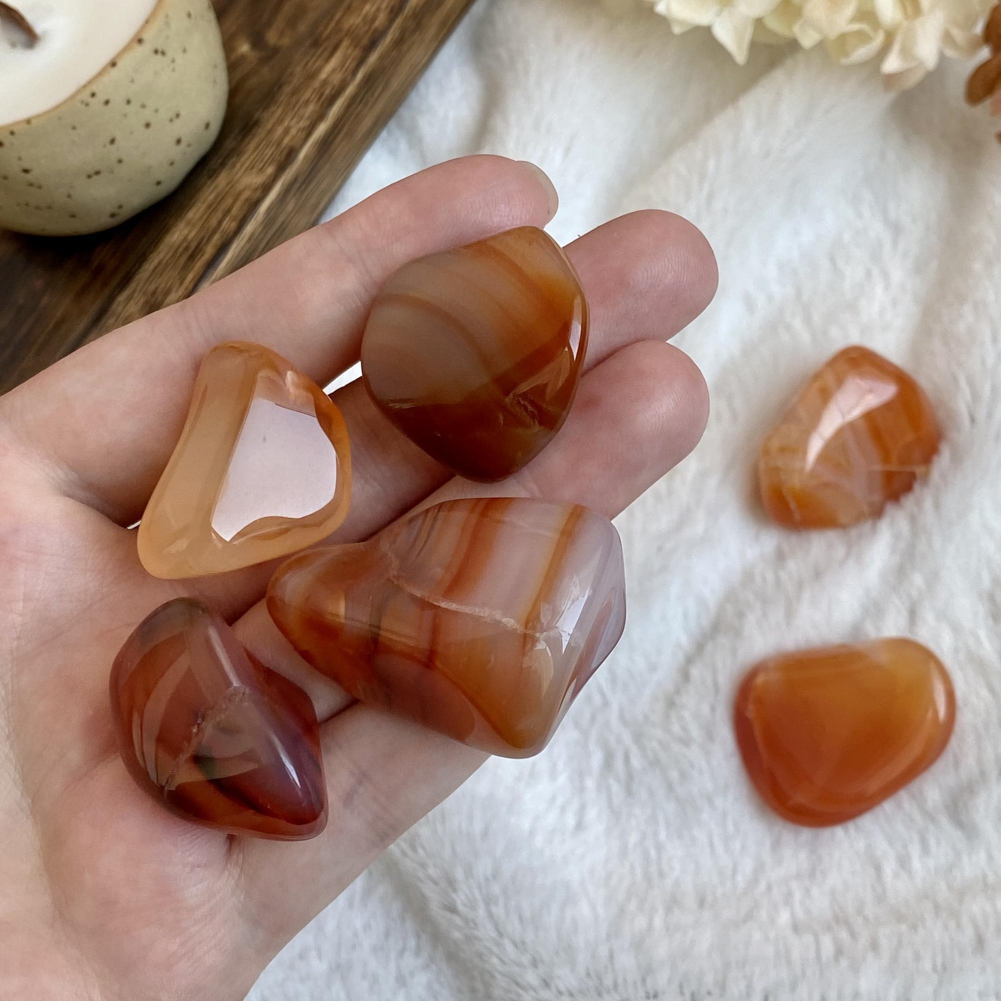 Галтовка огненного агата