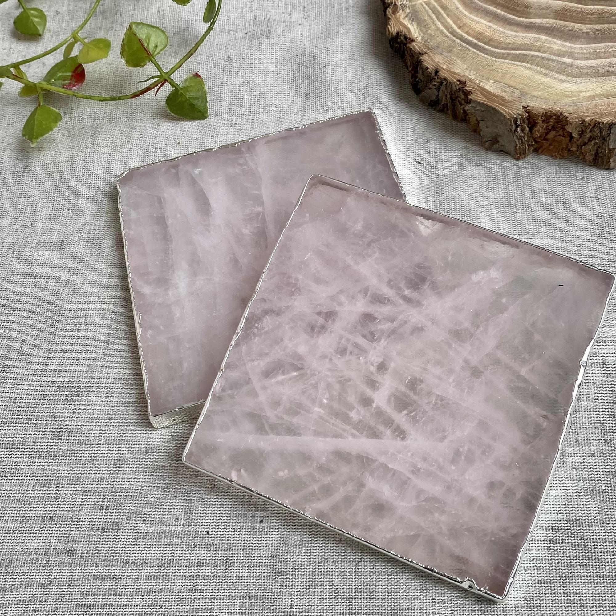 Подставка из розового кварца