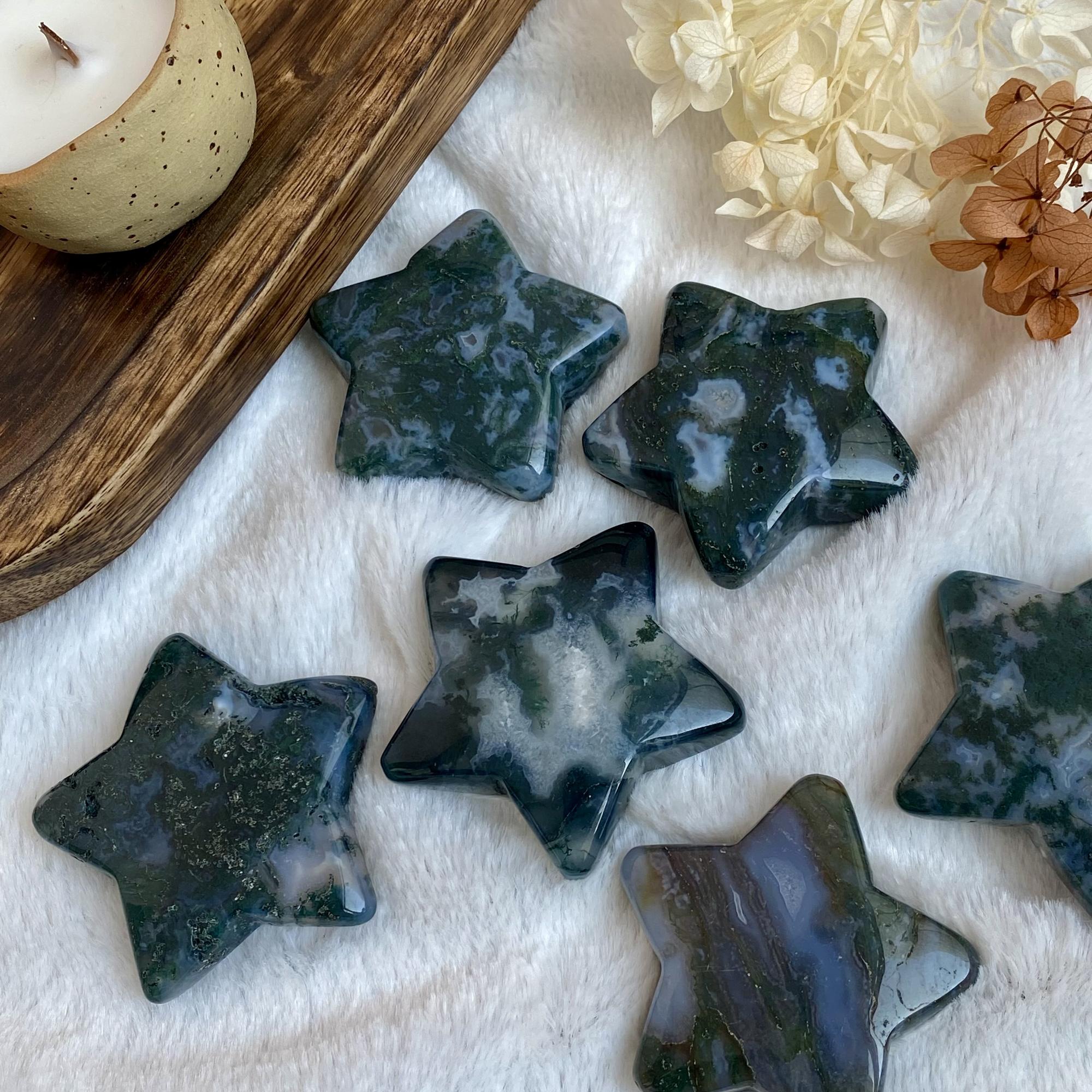 Звезда из мохового агата