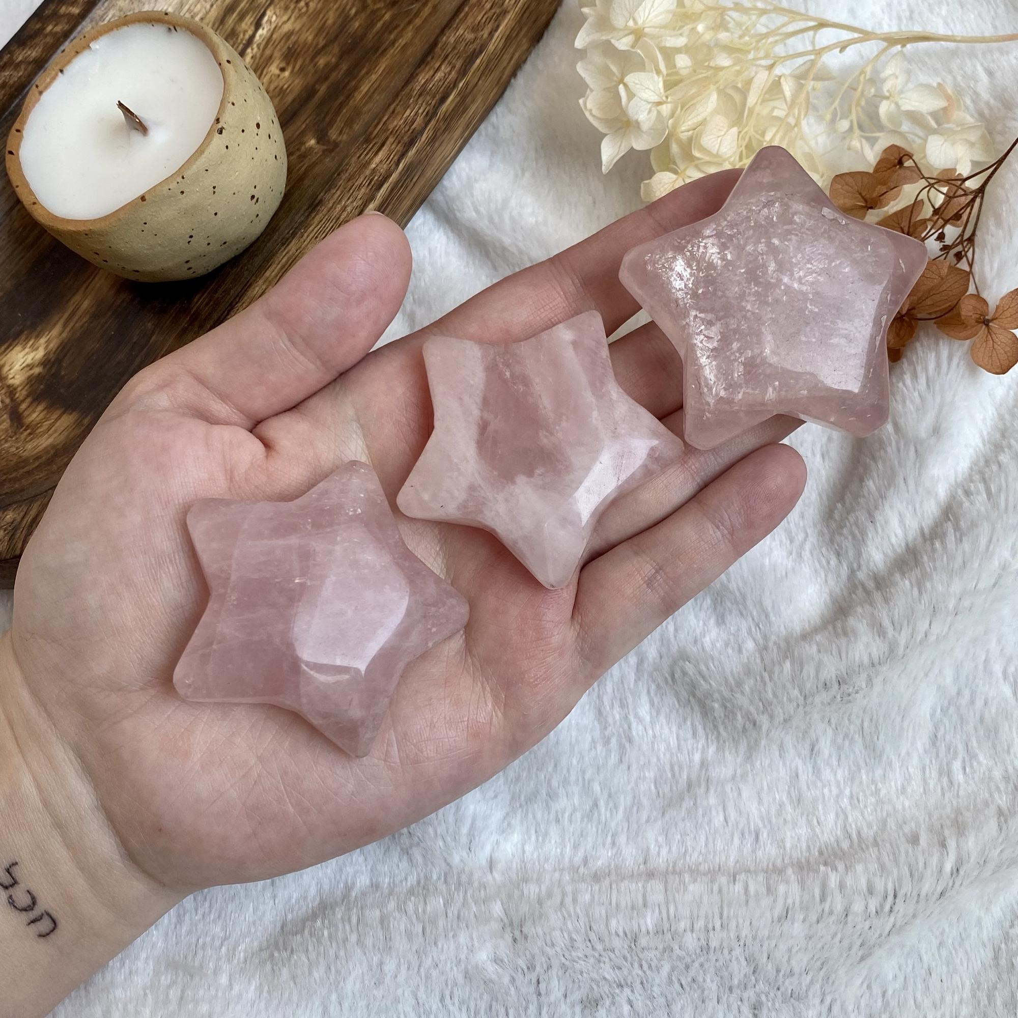 Звезда из розового кварца