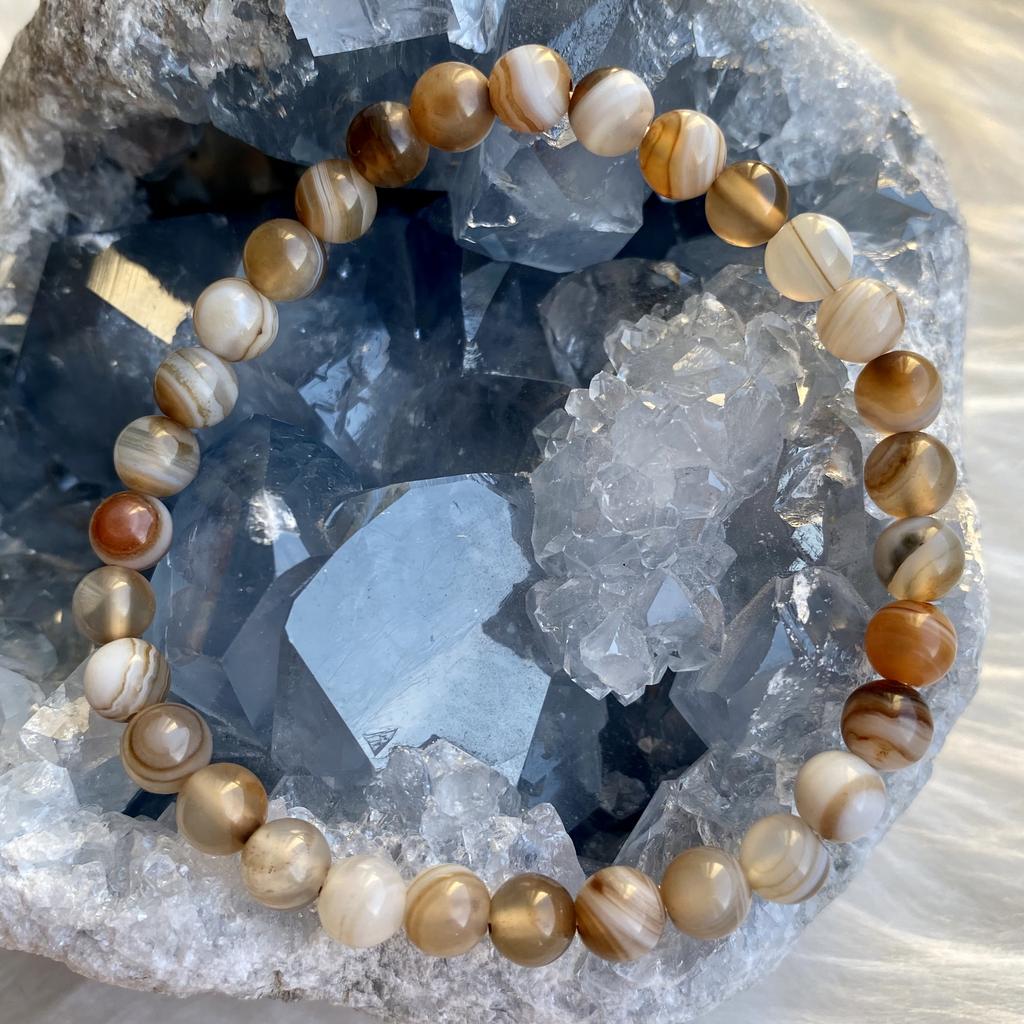 Браслет из серого агата