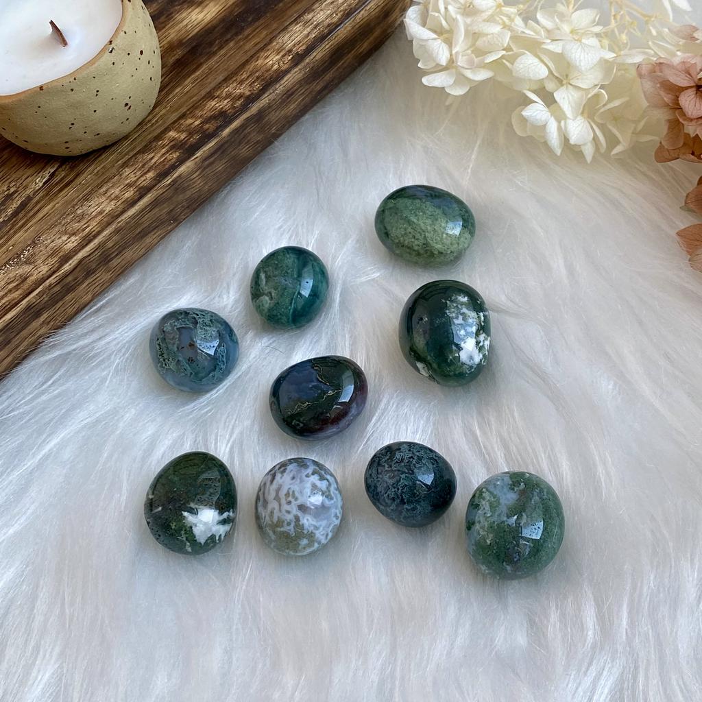 Галтовка мохового агата