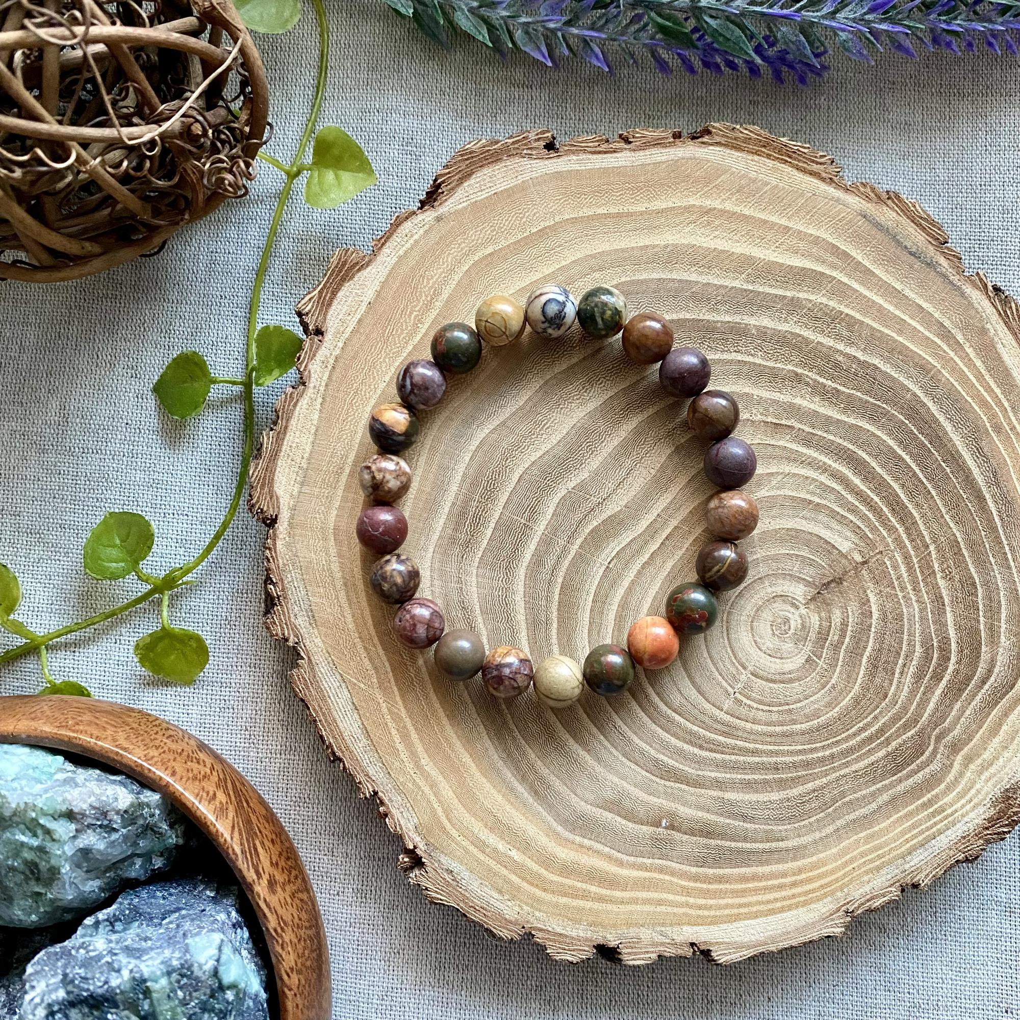 Браслет из яшмы «Пикассо»