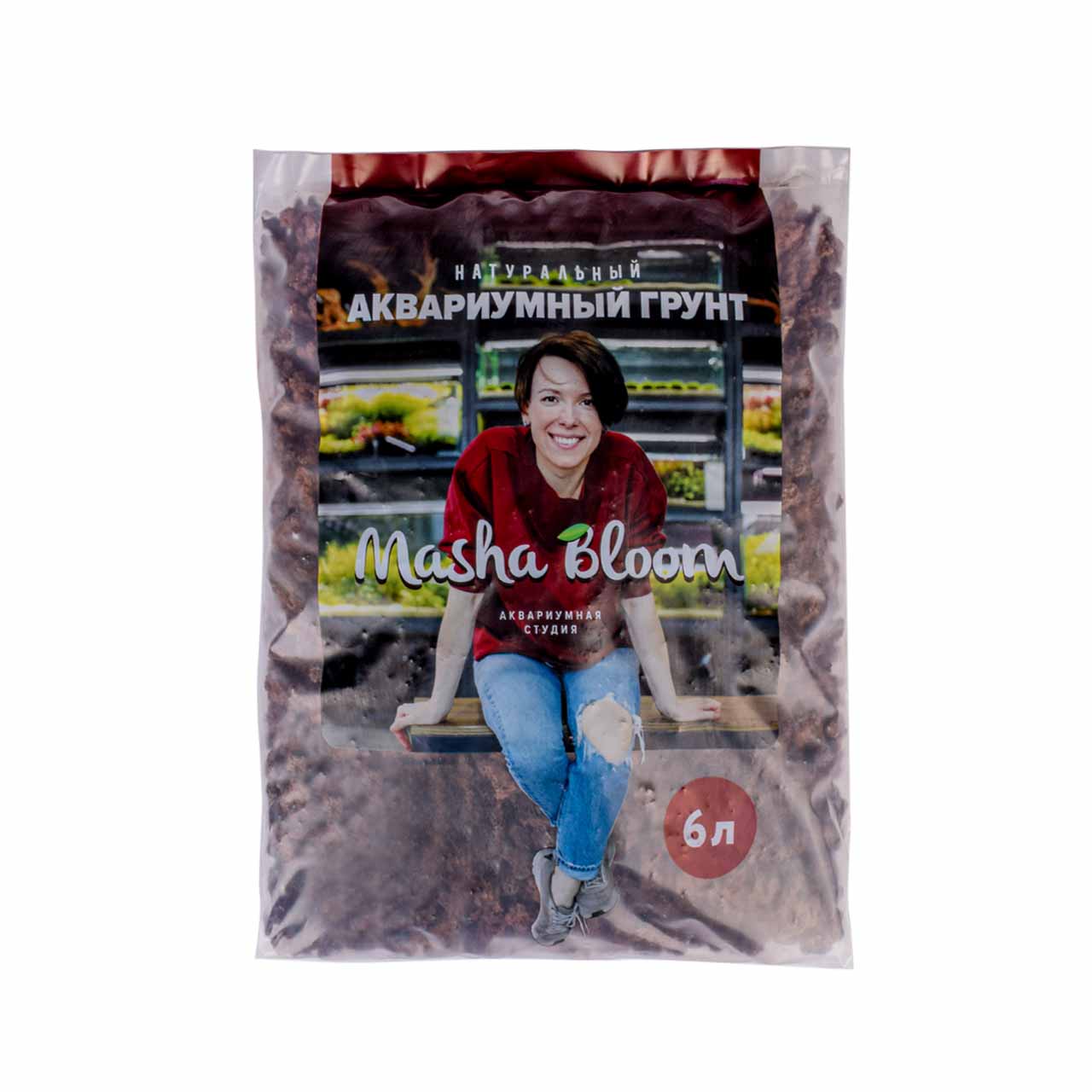 Вулканическая лава Masha Bloom для аквариума коричневая (лавовая крошка) 10-15 мм