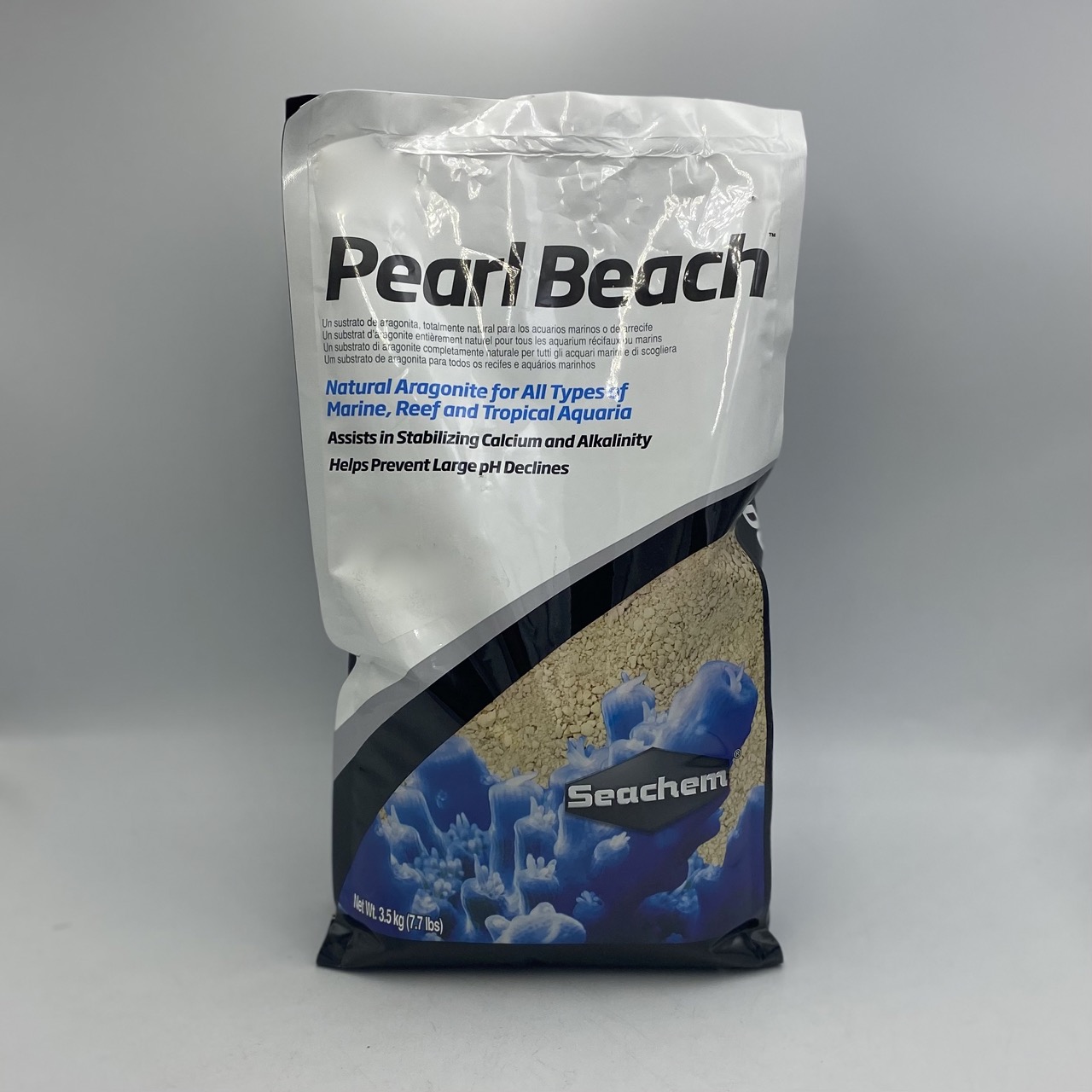 Грунт SEACHEM Pearl Beach арагонитовый 0.25-0.5мм