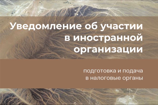 Подготовка и подача в налоговые органы уведомления об участии в иностранной организации