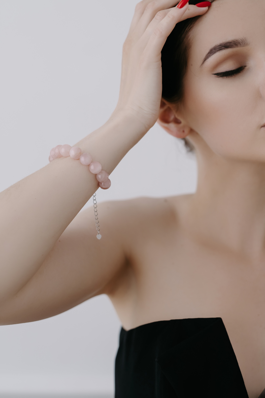 Браслет Mono silver из розового кварца