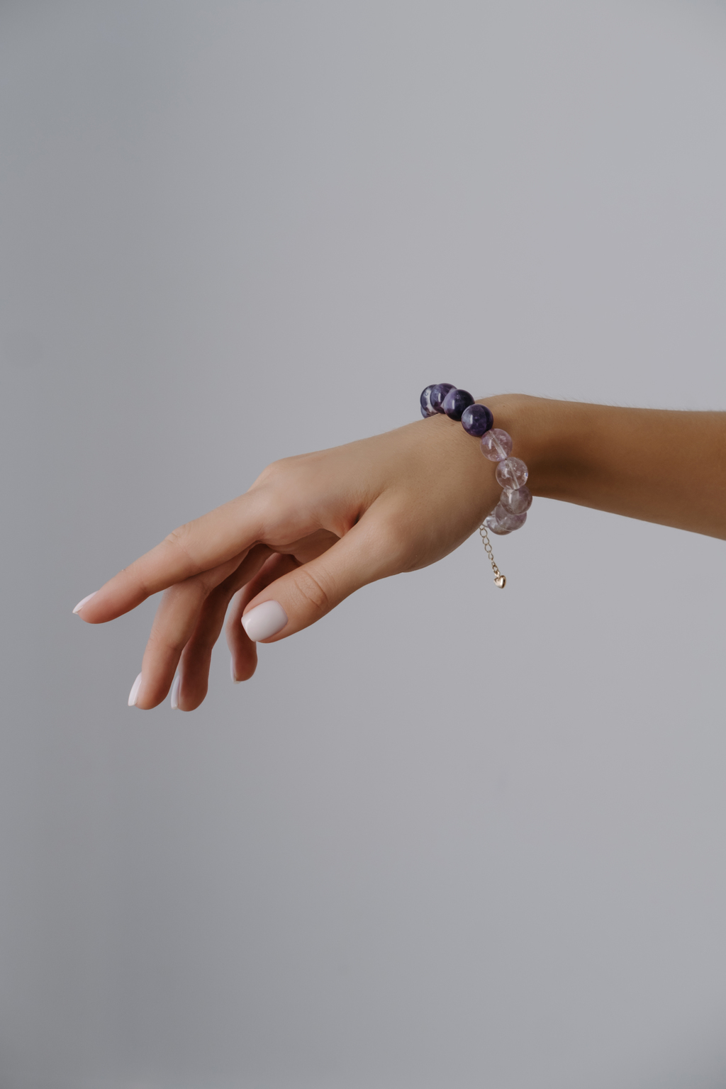 Браслет AllEyes gold из аметиста и горного хрусталя