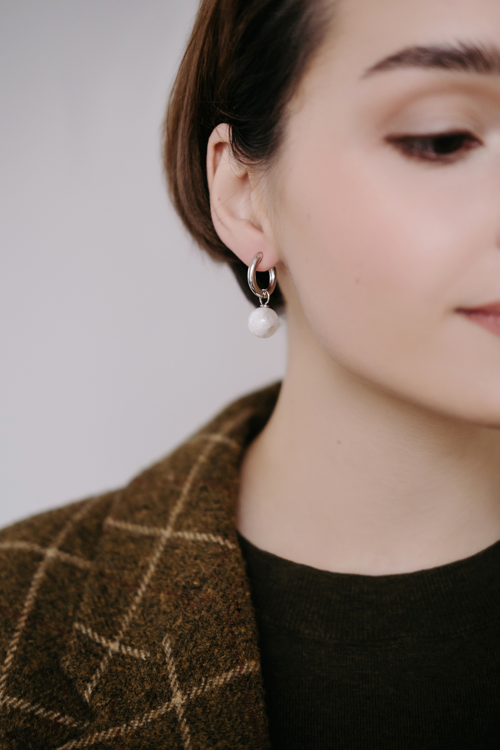 Серьги Trio mini из беломорита