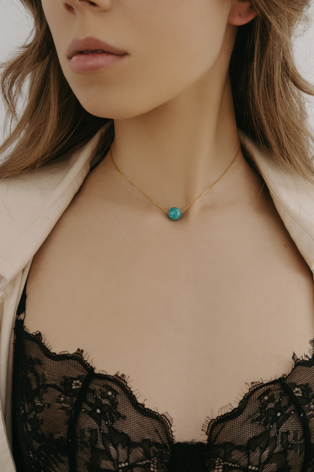 Бусинка на цепочке gold