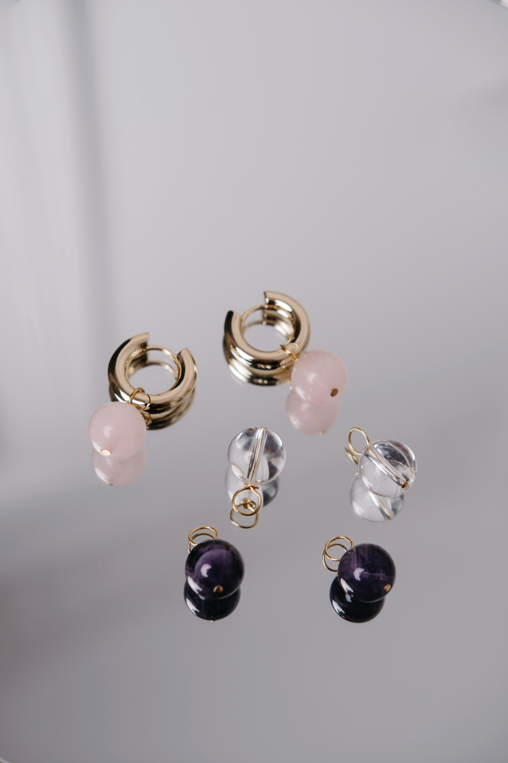 Серьги с набором подвесов Mono