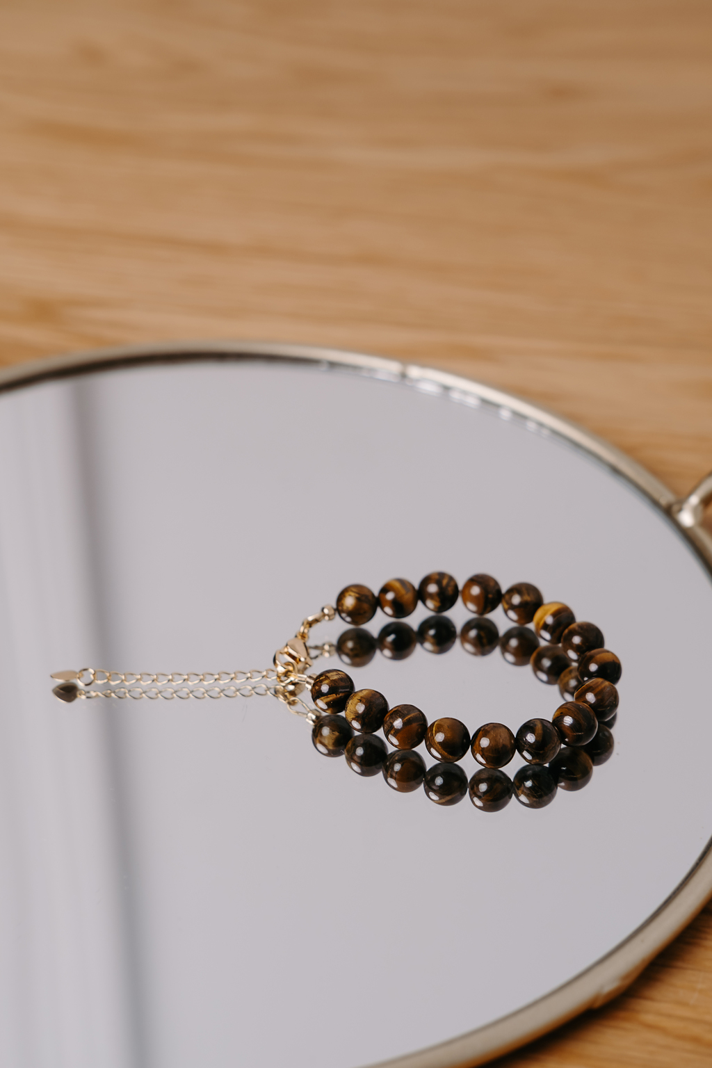 Браслет Mono gold из тигрового глаза