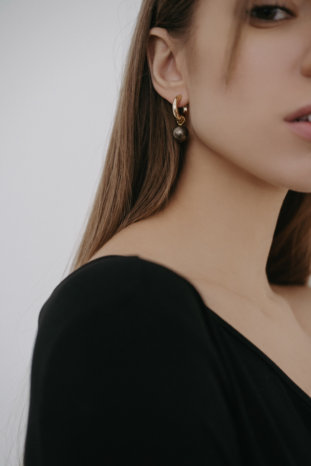 Серьги Mono gold из пирита