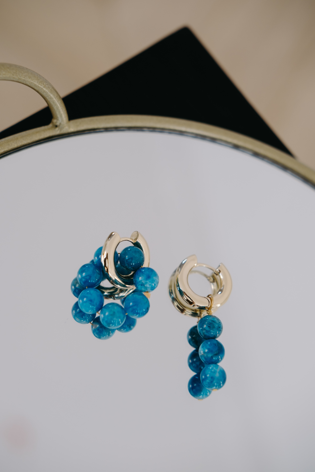 Серьги 3/7 из апатита