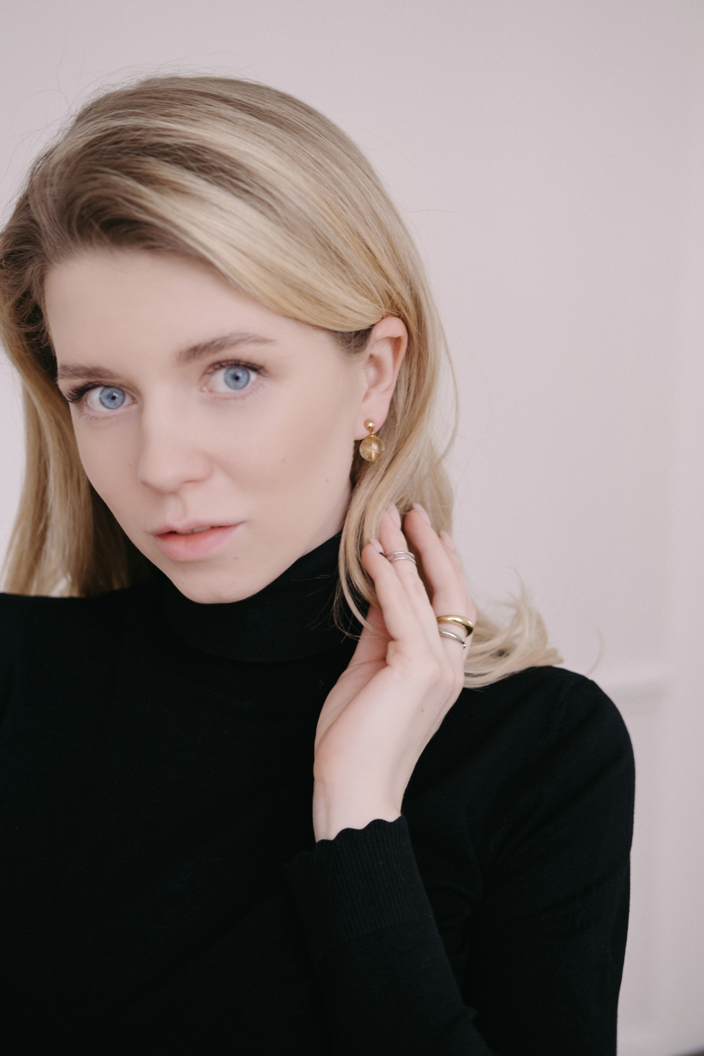 Серьги Sphere gold из цитрина