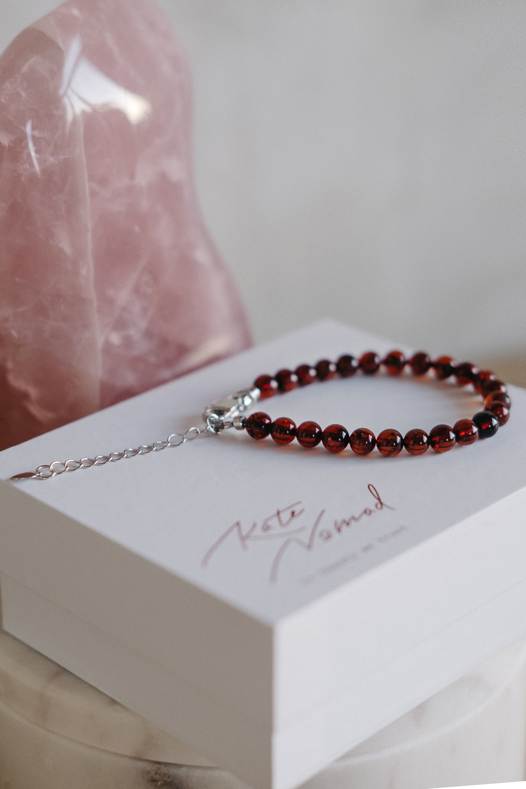 Браслет Mono silver из янтаря