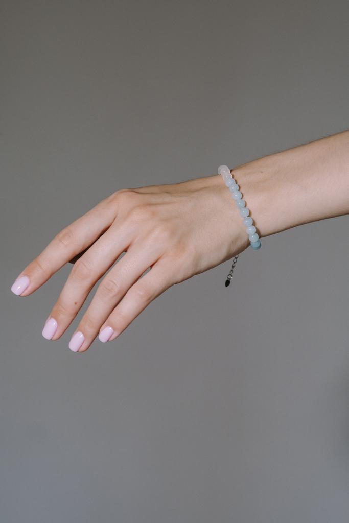 Браслет Duo silver из селенита и аквамарина