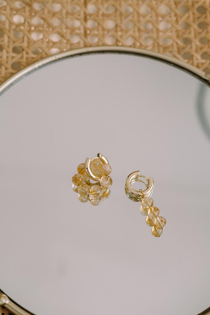 Серьги 3/7 gold из цитрина