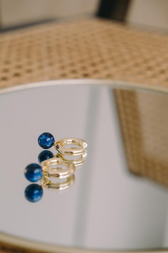 Серьги Mono gold из кианита