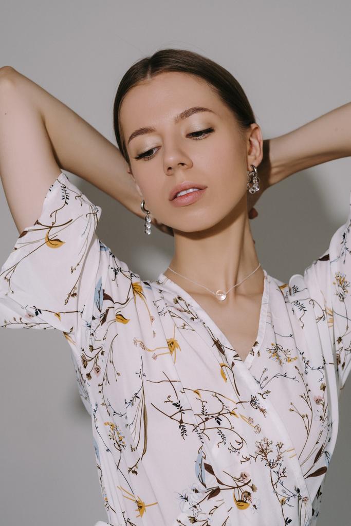 Серьги 3/7 silver из горного хрусталя