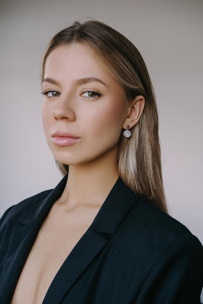 Серьги Sphere silver из селенита