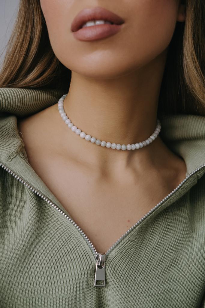 Чокер из бирманского жадеита