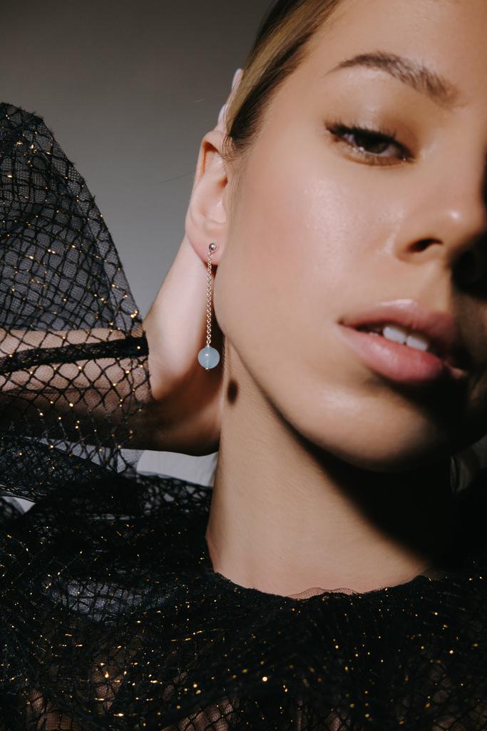 Серьги Maria с аквамарином