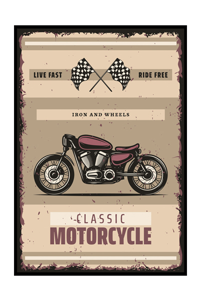 Постер Мото ретро