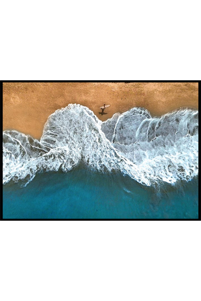 Постер Сёрфер на берегу