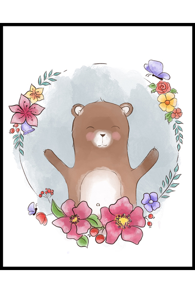 Постер "Доброе утро, медвежонок"