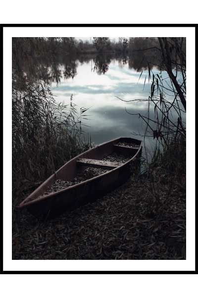 Постер Лодка на берегу